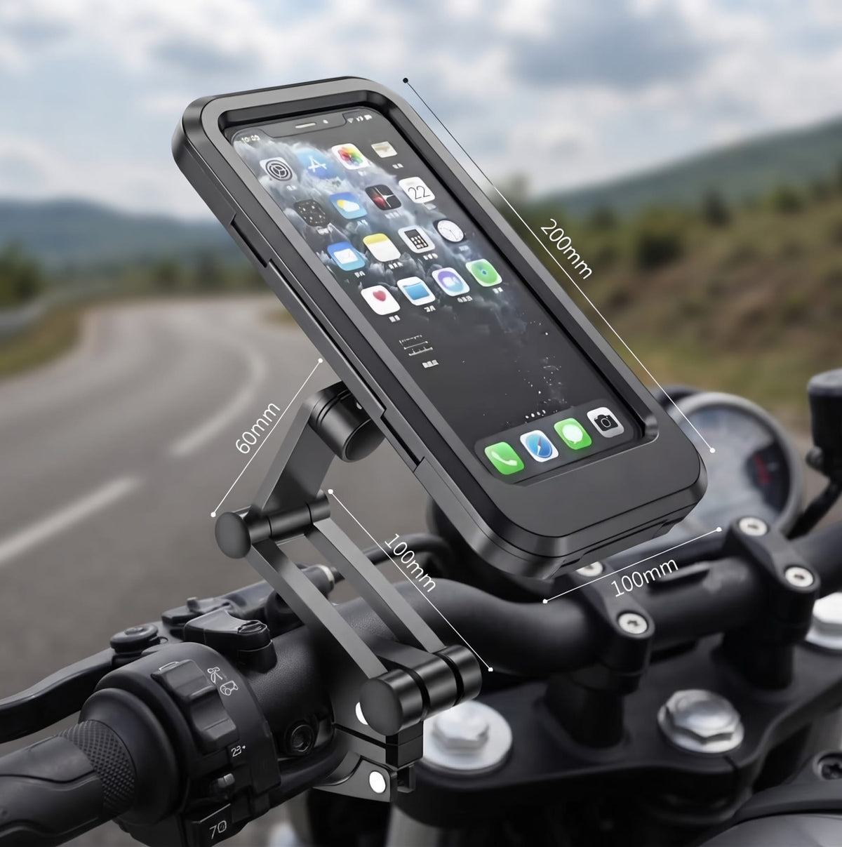 Support Téléphone Moto Scooter Étanche Imperméable et Antichoc