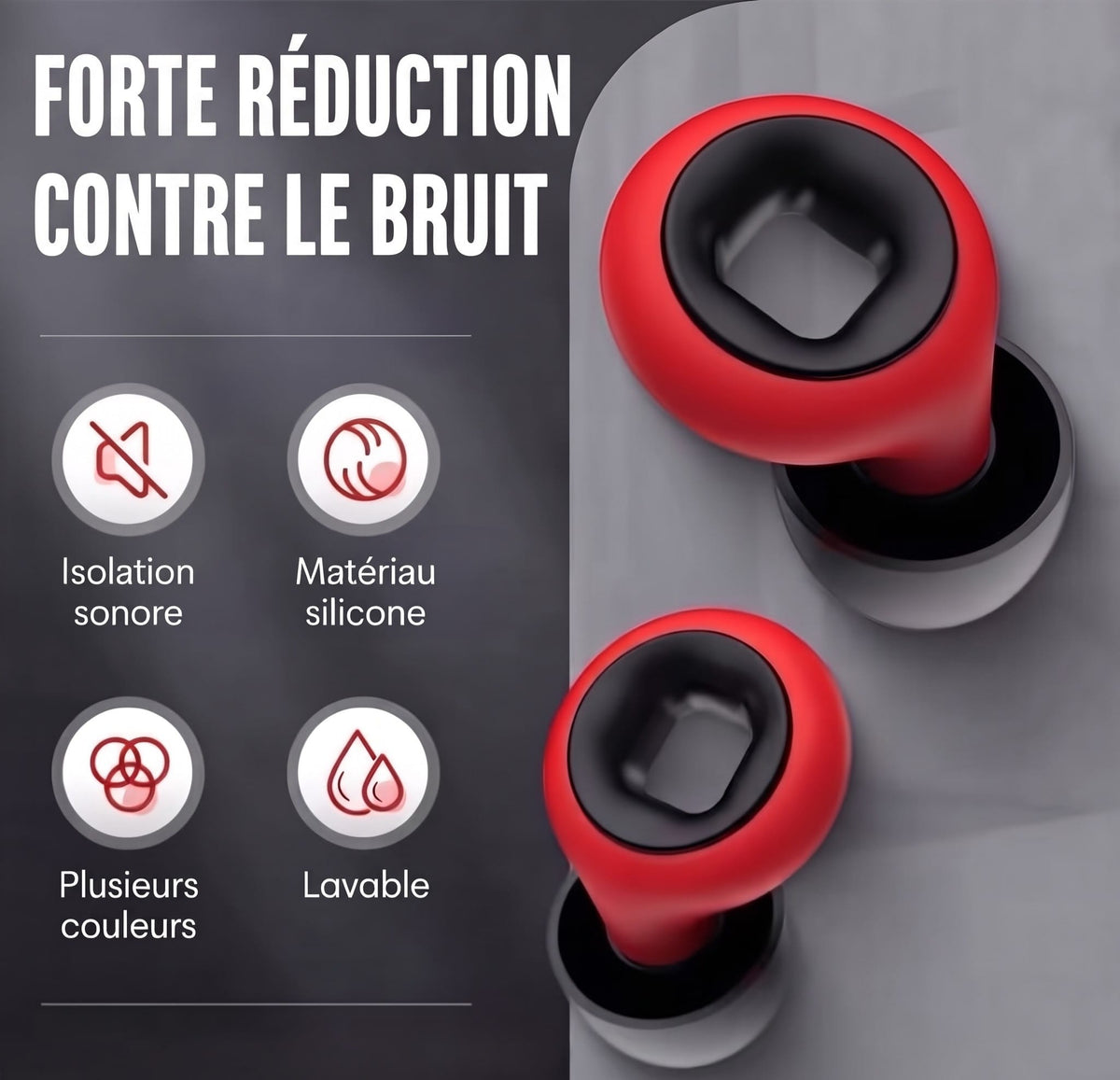 Bouchons d'Oreilles Moto - Forte Réduction du Bruit & Vent