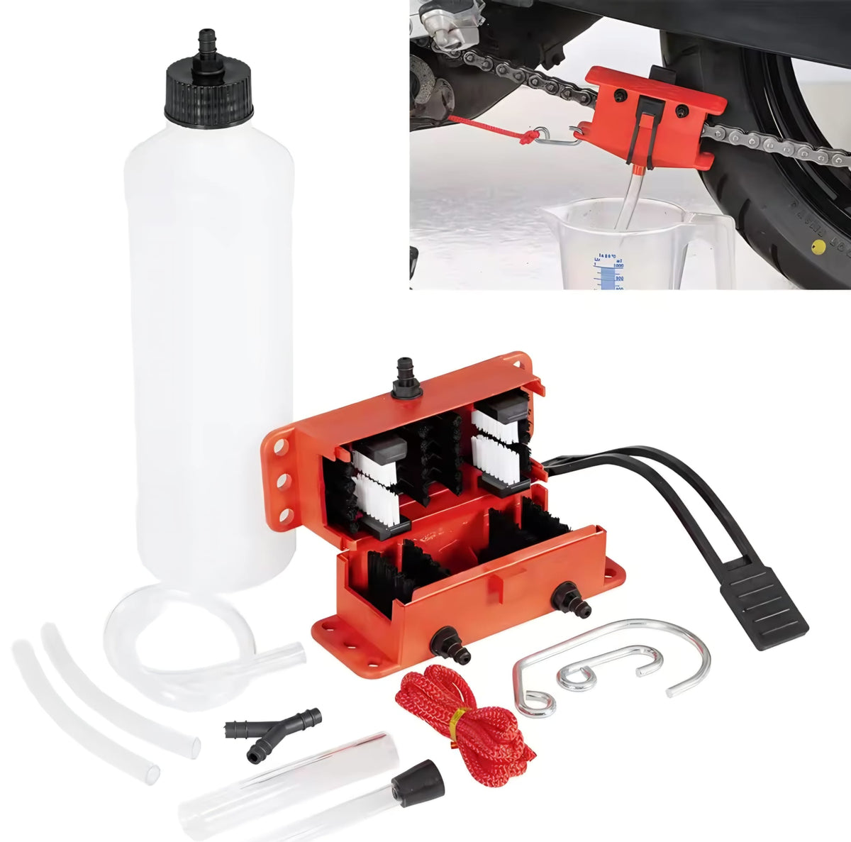 Kit de nettoyage de chaîne de moto